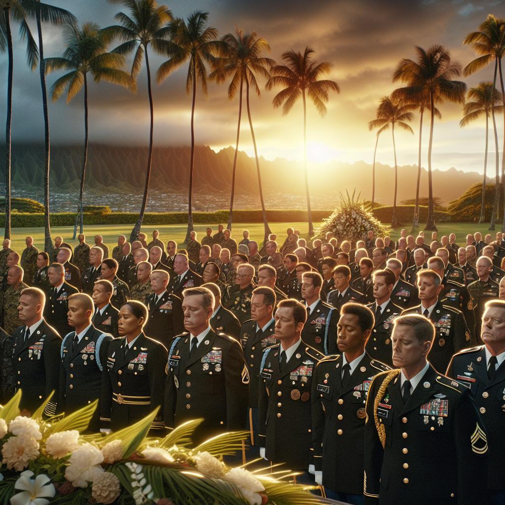 Military funeral in Hawaii