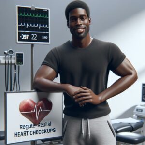 Heart patient promoting checkups