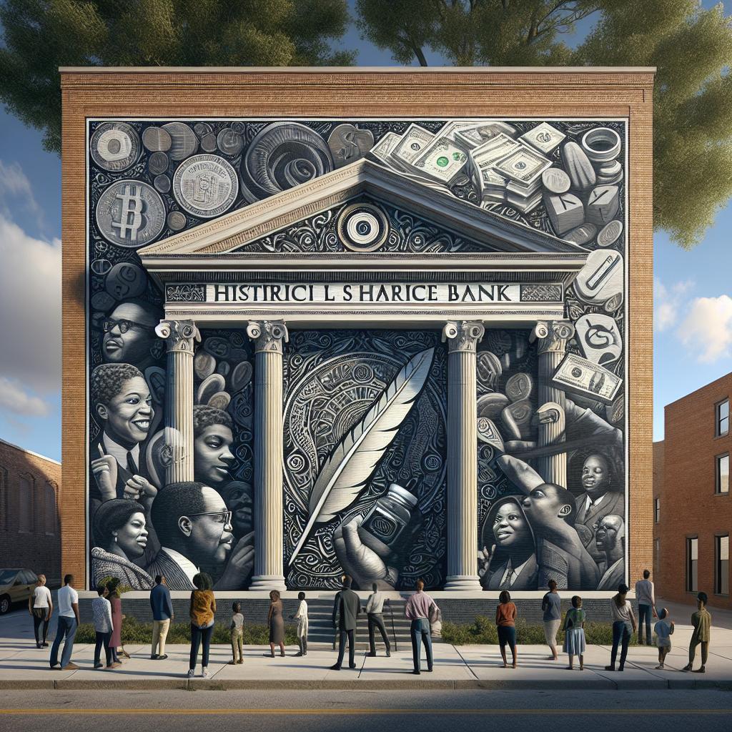 "Mural honoring historic Black-owned bank"