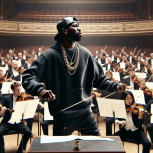 Rapper conducting symphony orchestra