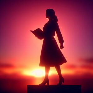 All-girls school founder silhouette