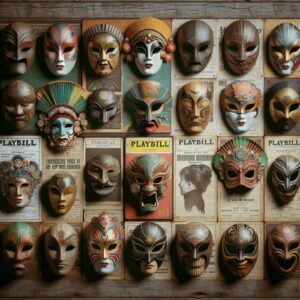 Opera masks and playbills