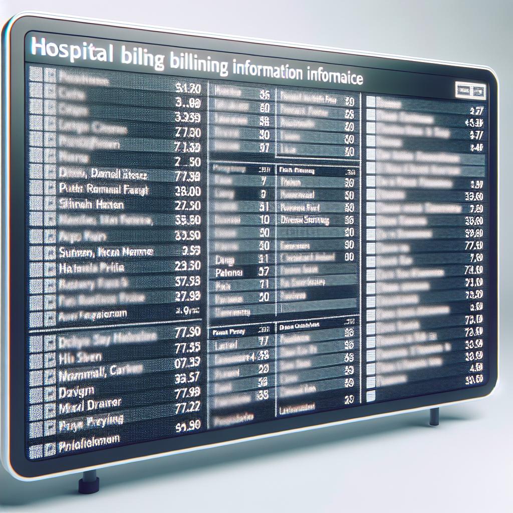 Unclear Hospital Pricing Display