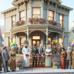 Victorian-era house opening ceremony