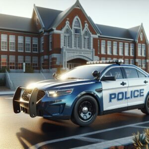 Police car outside school