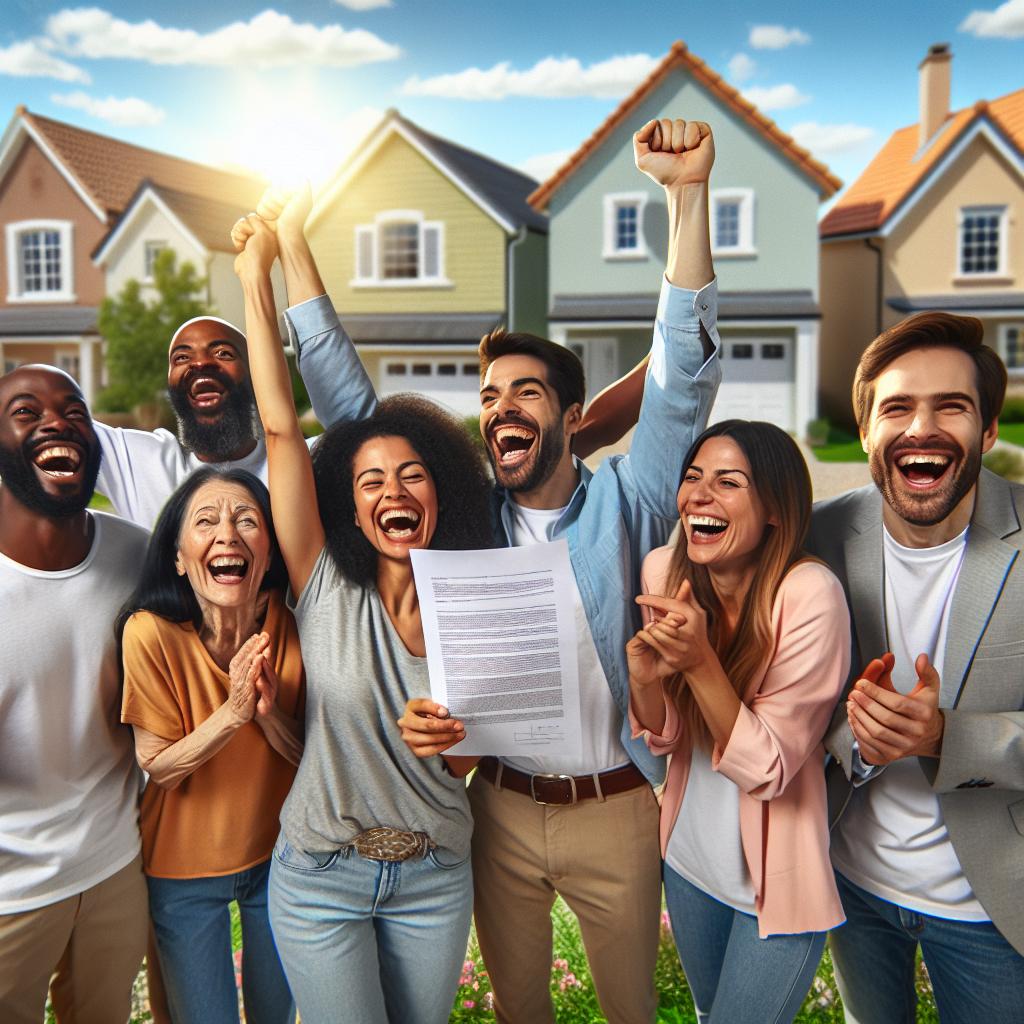 Homeowners celebrating legal victory