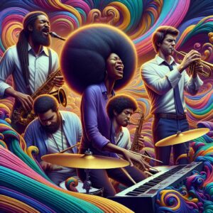 Band performing psychedelic jazz