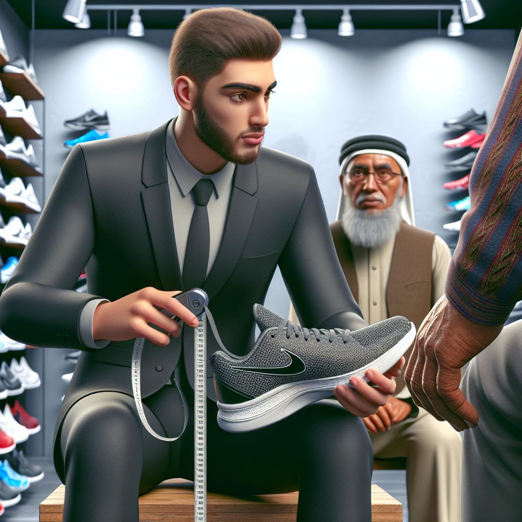 New Balance shoe fitting process