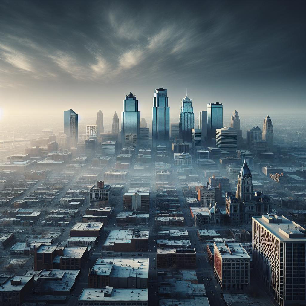 Kansas City skyline with smog