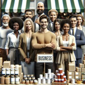 "Diverse small business owners"