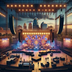 Concert stage in Kansas City