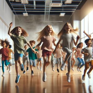 Children dancing in AileyCamp