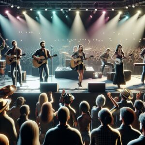 Country music concert scene