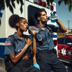 EMS crew battling summer heat