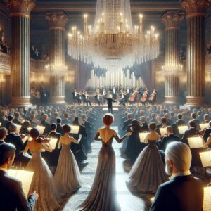 Elegant opera ball celebration