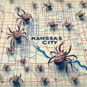 Ticks infesting Kansas City map