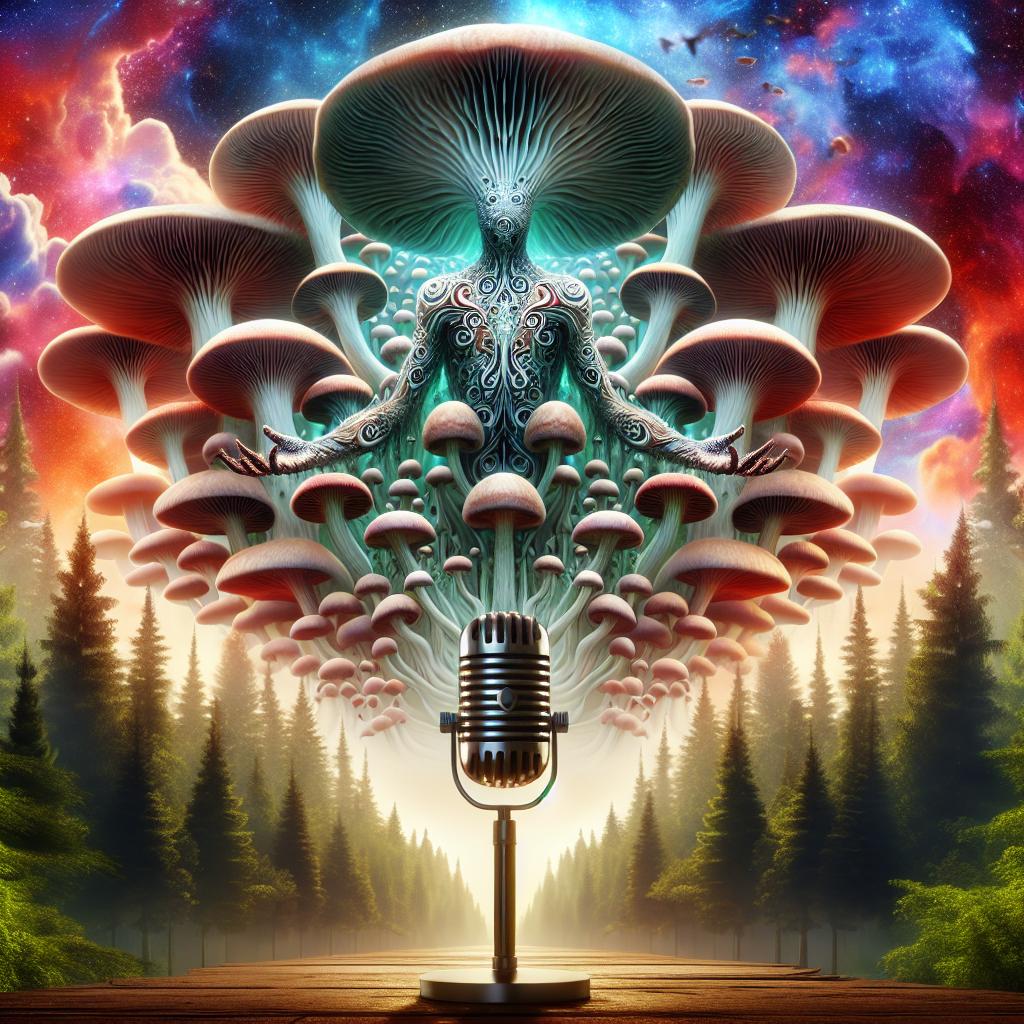 Mushroom god themed podcast