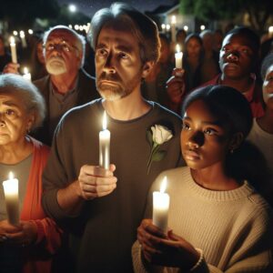 Candlelight vigil in community