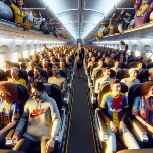 Chiefs fans on airplane