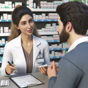 Pharmacist explaining cost-plus model