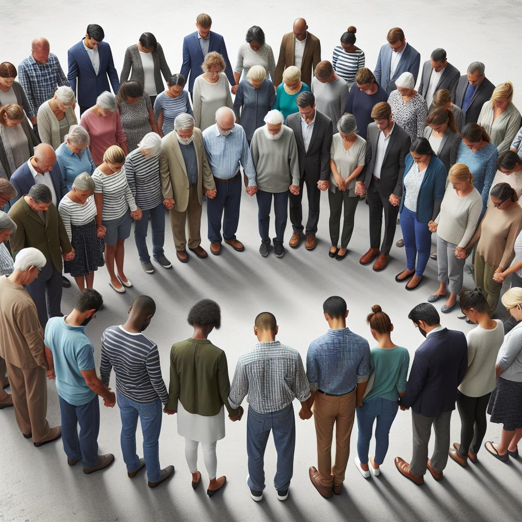 Kansas leaders praying together