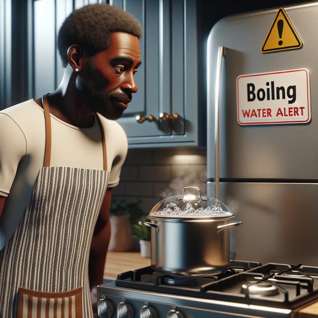 Resident boiling water alert