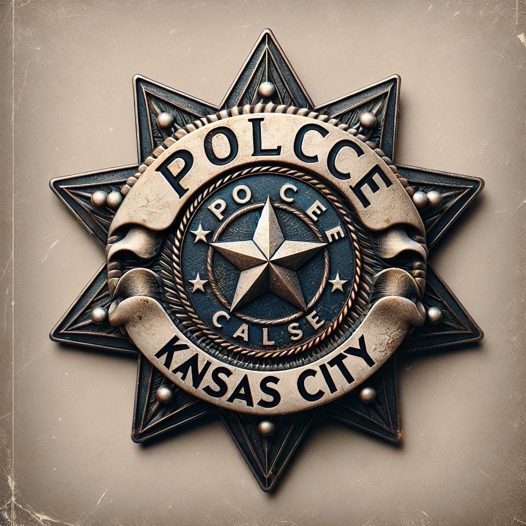 Kansas City police badge distressed