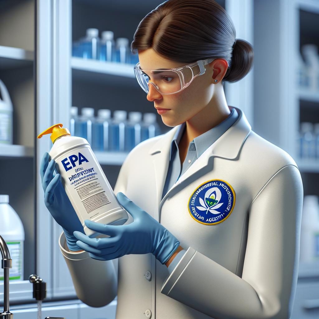 EPA inspecting disinfectant bottles