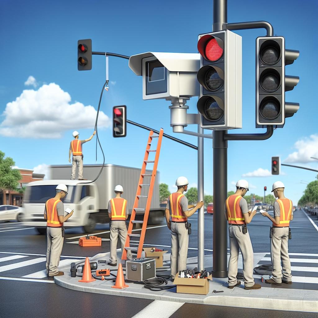 Red light camera installation