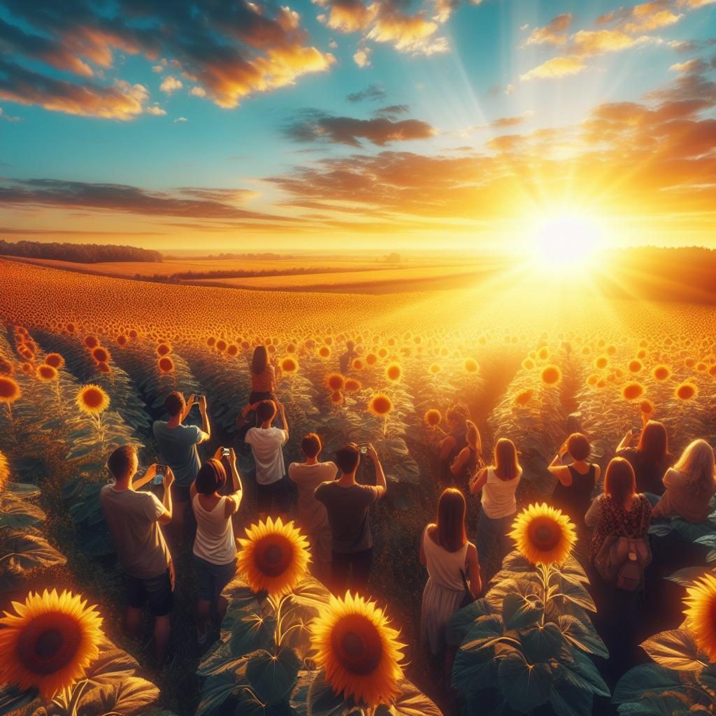 Bright Sunflower Fields