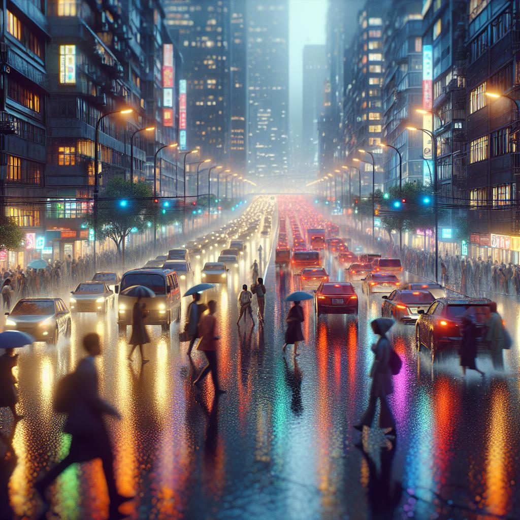 Rainy Traffic Scene