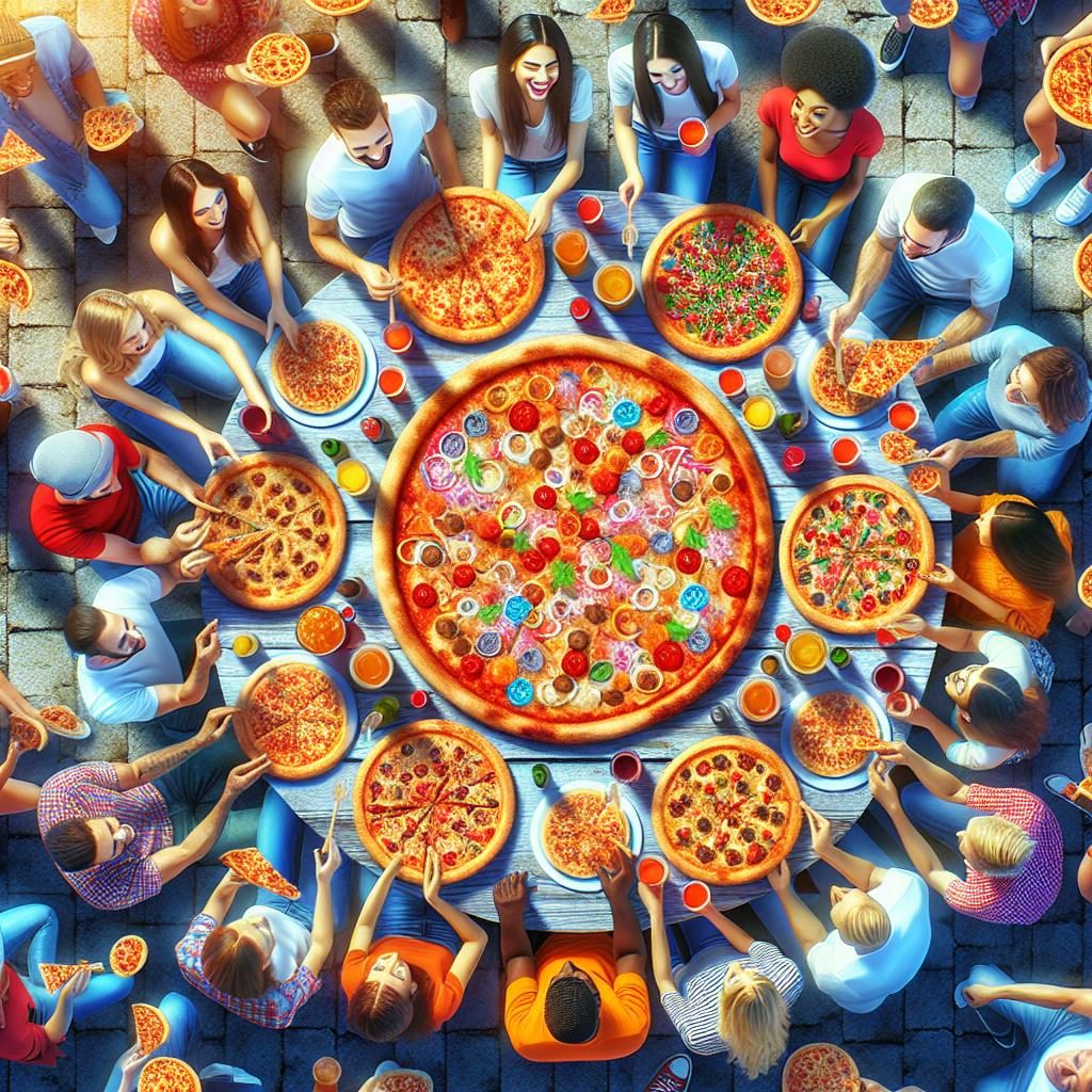 Vibrant Pizza Celebration