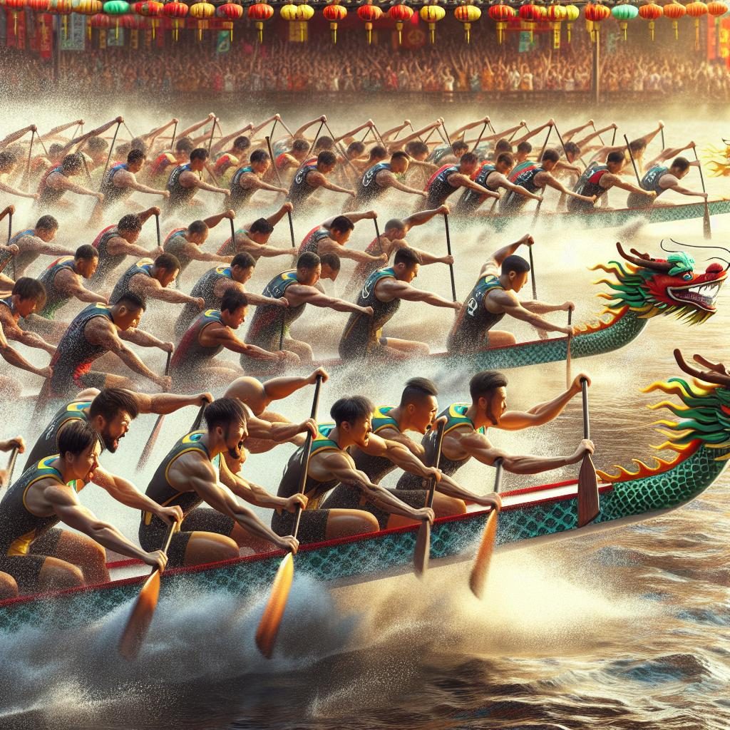 Dragon boat racing joy