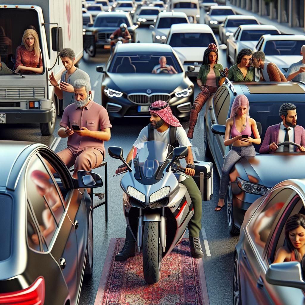 Traffic Jam Scene