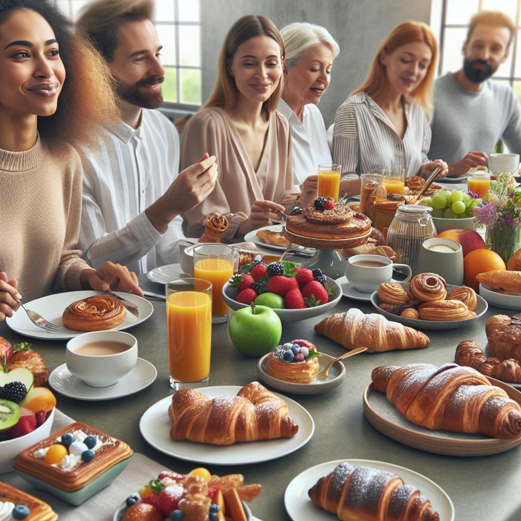 Brunch spread delightfully displayed