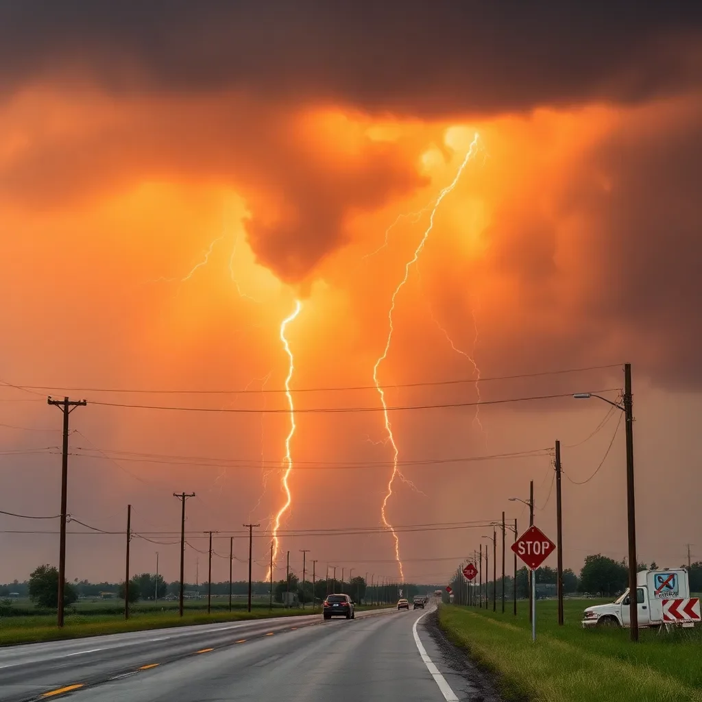 Severe Weather Hits Kansas and Missouri: Thunderstorm Warnings and Road Closures in Effect