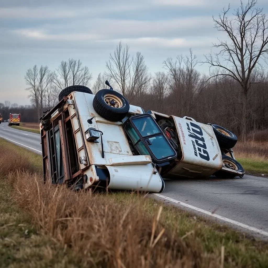 Tragic Truck Flip in Saline County, Missouri Leaves Driver in Critical Condition