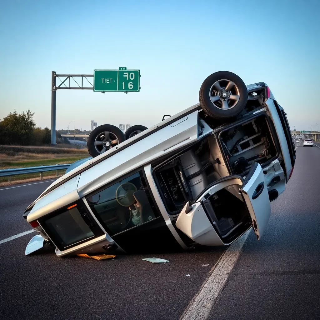 Rollover Collision on I-70 in Kansas City Leaves Three Injured, Including Young Girl