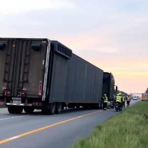 Rollover Accident Leaves Semi-Truck Driver in Critical Condition in Kansas City