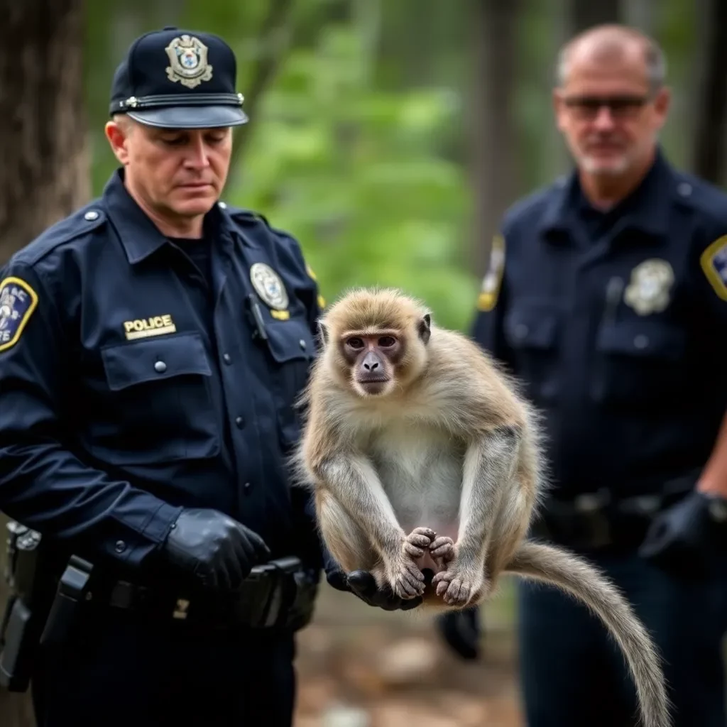 Yemassee Police Recover One Escaped Monkey; Search Ongoing for Other 42 Primates