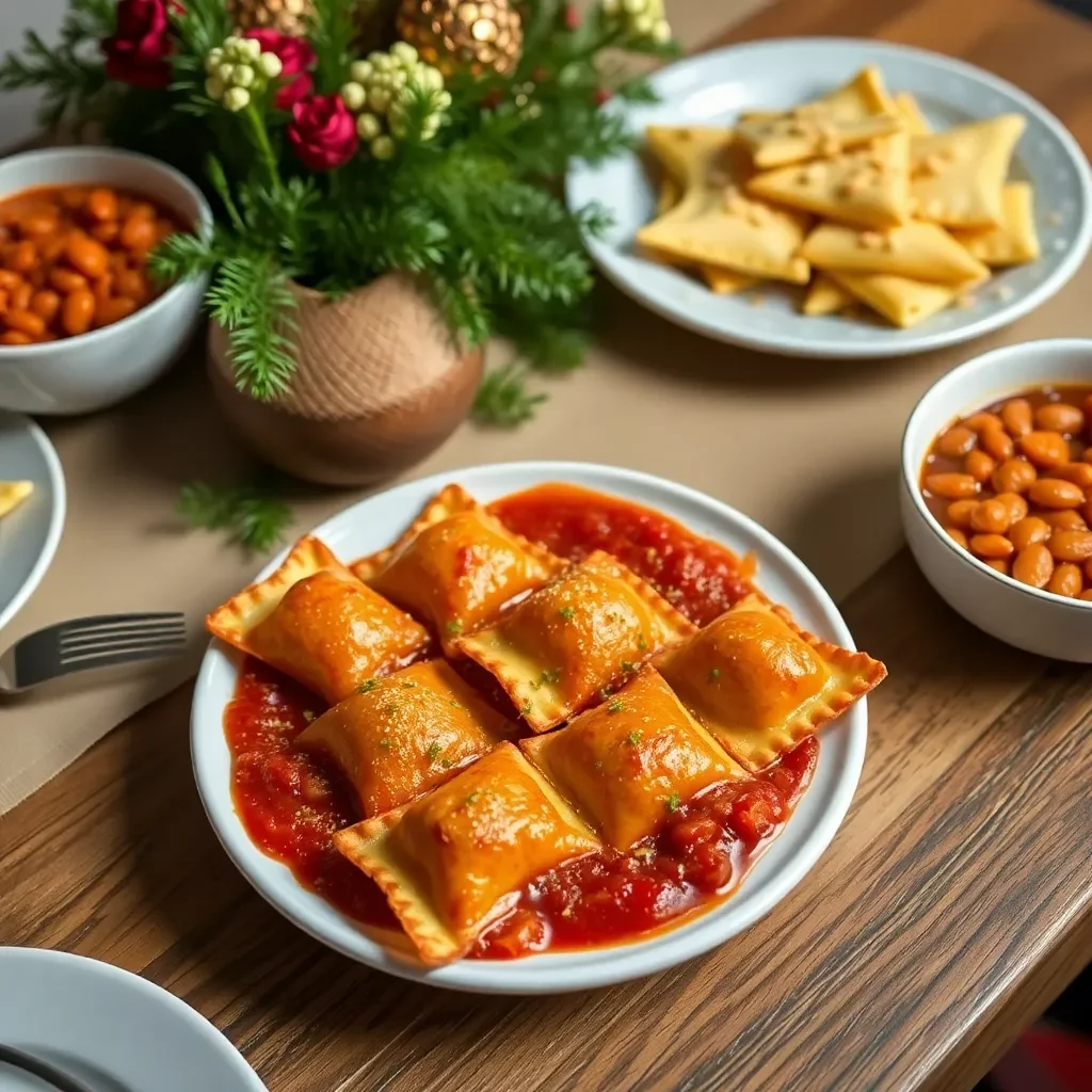 Thanksgiving Signature Side Dishes: Toasted Ravioli and Kansas-Style Baked Beans Steal the Show