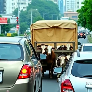 Kansas City Faces Traffic Chaos After Livestock Truck Accident on I-635