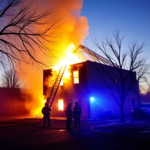 Kansas City Firefighters Battle Early Morning Blaze in Vacant Building