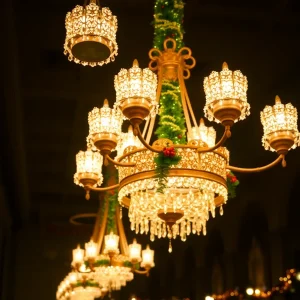 Kansas City Unveils Enchanting Crown-Shaped Chandeliers at Union Station for Holiday Celebration