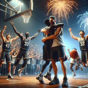 Basketball Victory Celebration