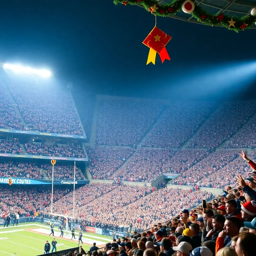 Exciting football matchup between Chiefs and Steelers on Christmas