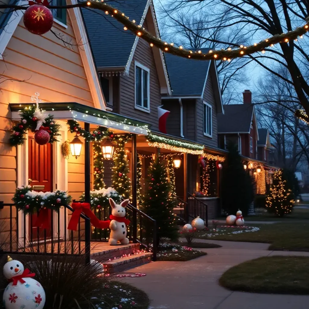 Decorated homes in Kansas City for Christmas