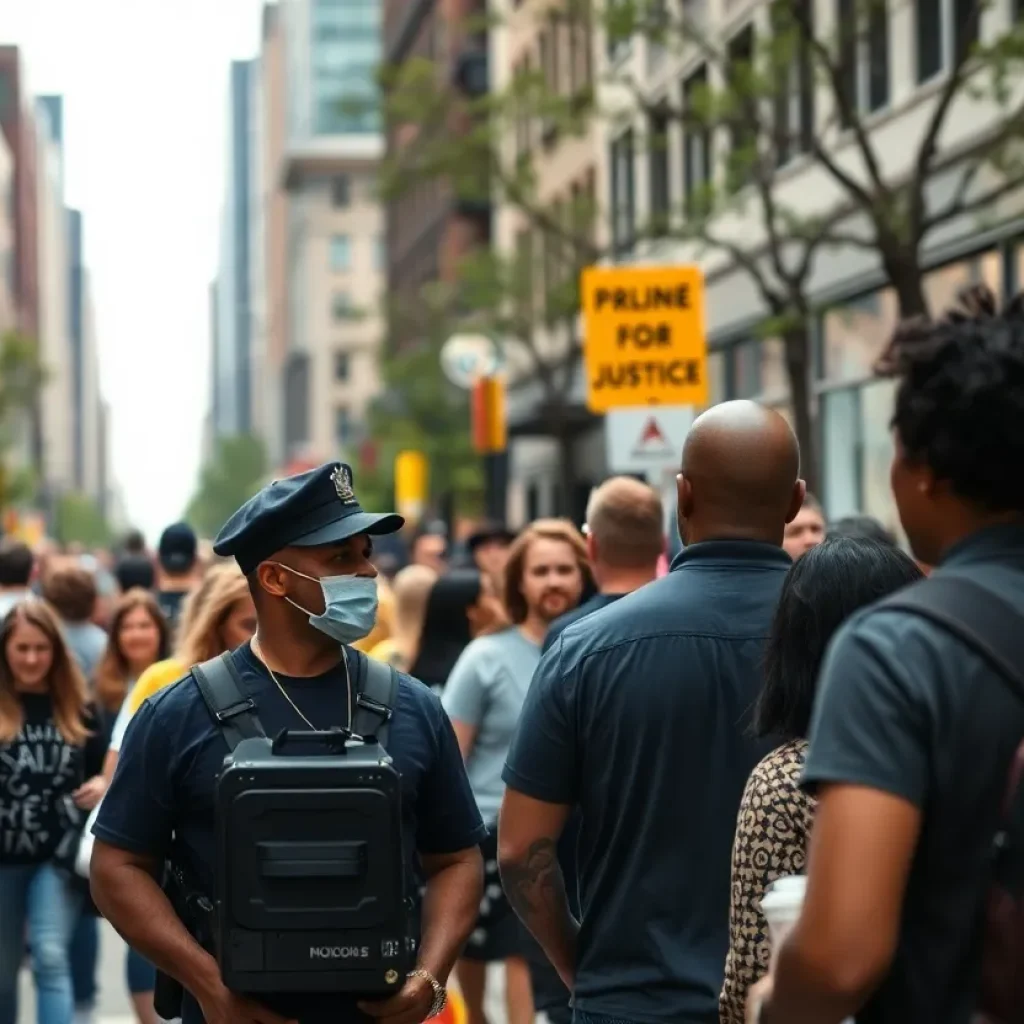 Community members in Kansas City discussing police accountability