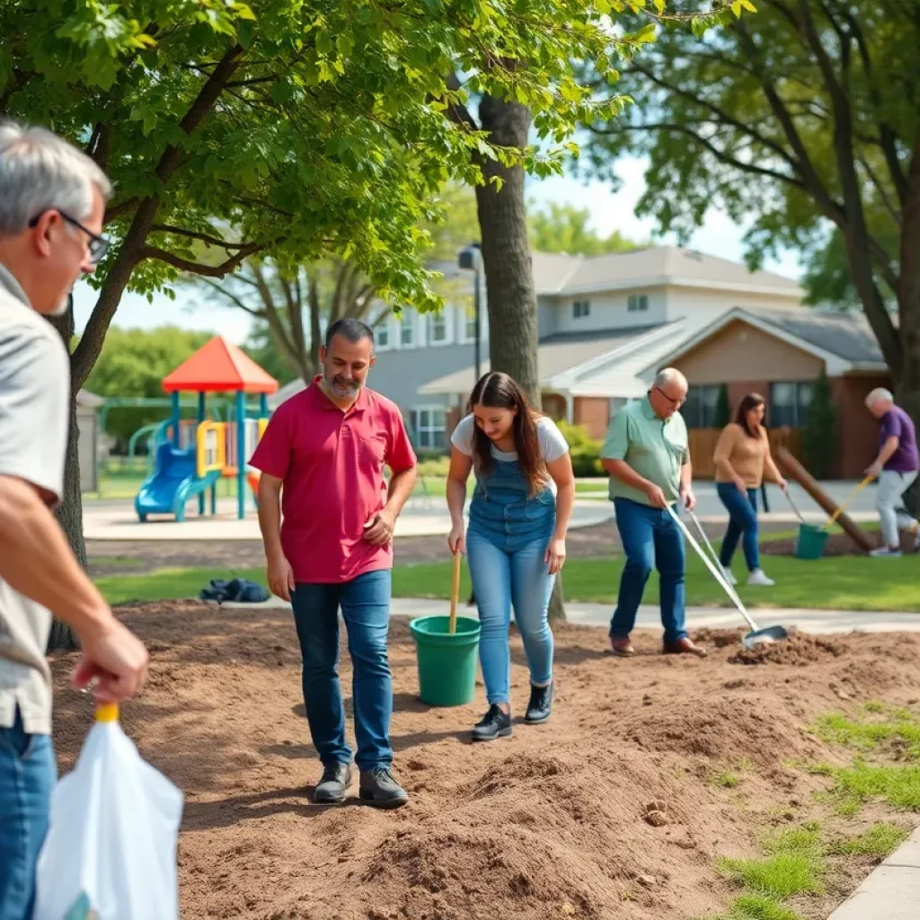 Community members participating in Kansas City neighborhood improvement projects