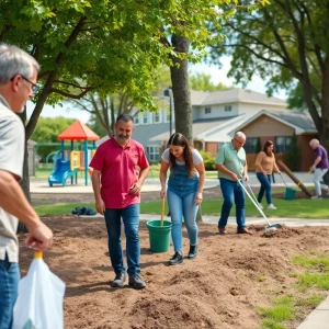 Community members participating in Kansas City neighborhood improvement projects